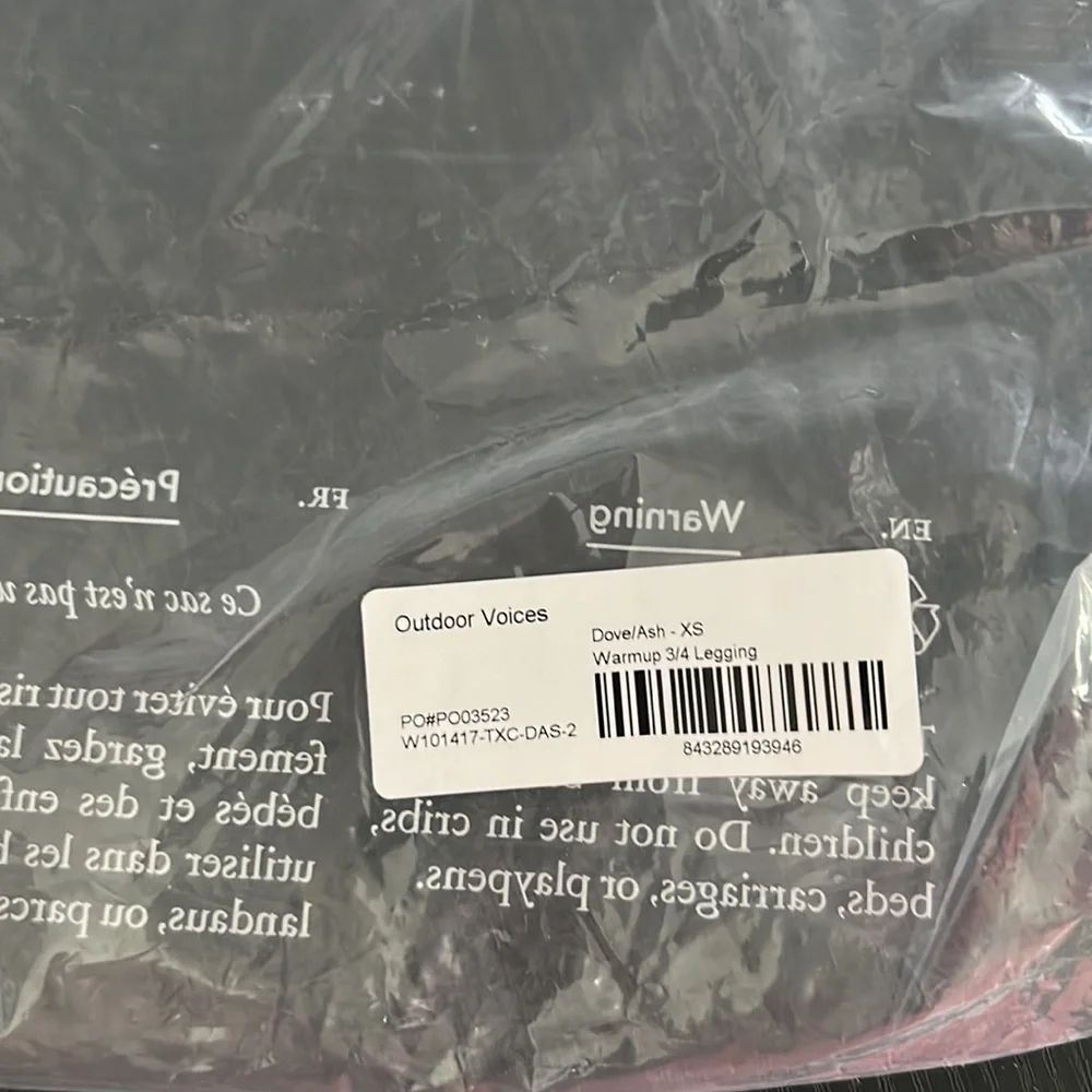 NWT Outdoor Voices Grey Dove/Ash Warmup 3/4 Leggings XS